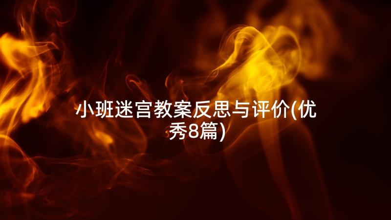 小班迷宫教案反思与评价(优秀8篇)