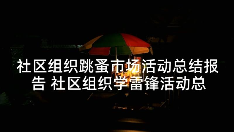 社区组织跳蚤市场活动总结报告 社区组织学雷锋活动总结(优秀5篇)