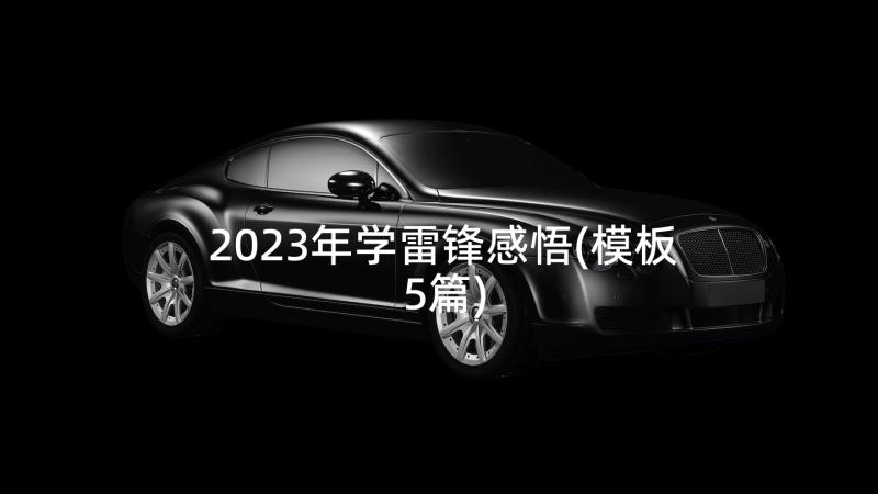 2023年学雷锋感悟(模板5篇)