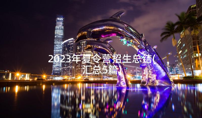 2023年夏令营招生总结(汇总5篇)