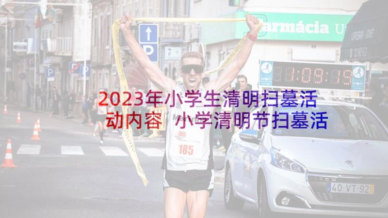 2023年小学生清明扫墓活动内容 小学清明节扫墓活动总结(通用5篇)