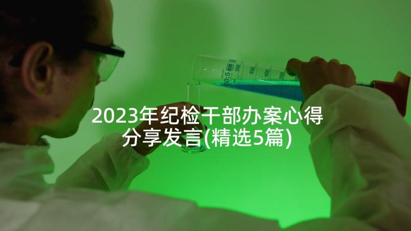 2023年纪检干部办案心得分享发言(精选5篇)