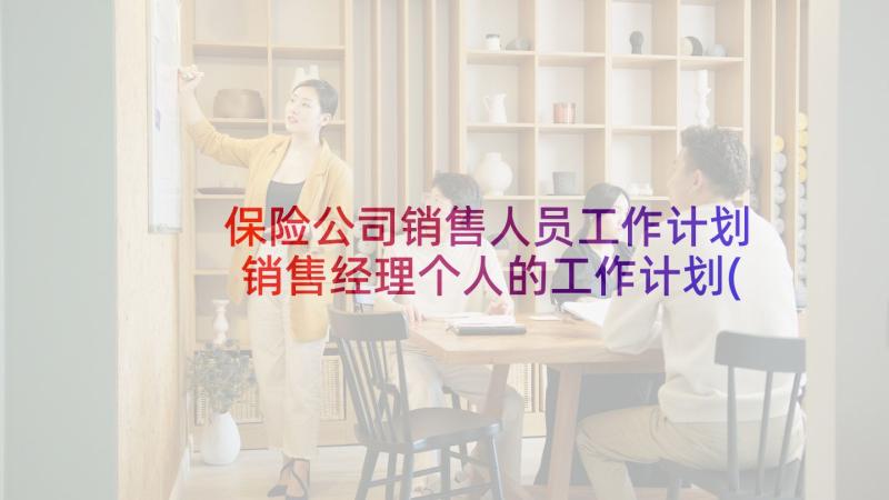 保险公司销售人员工作计划 销售经理个人的工作计划(汇总5篇)