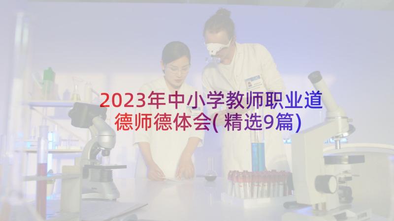 2023年中小学教师职业道德师德体会(精选9篇)
