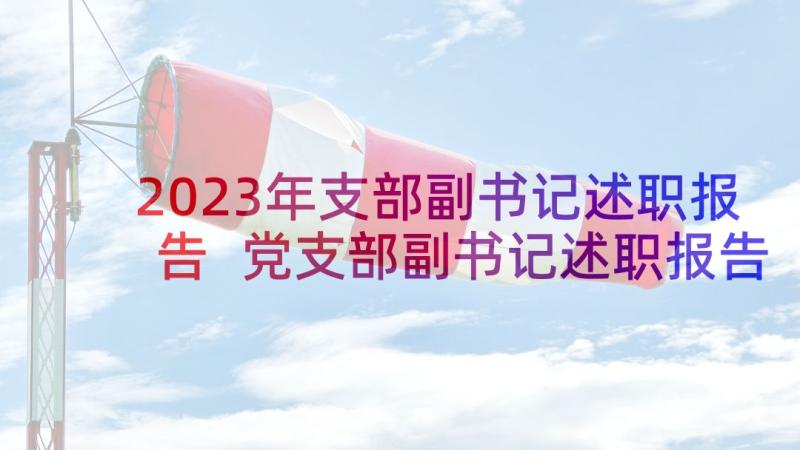 2023年支部副书记述职报告 党支部副书记述职报告(实用5篇)