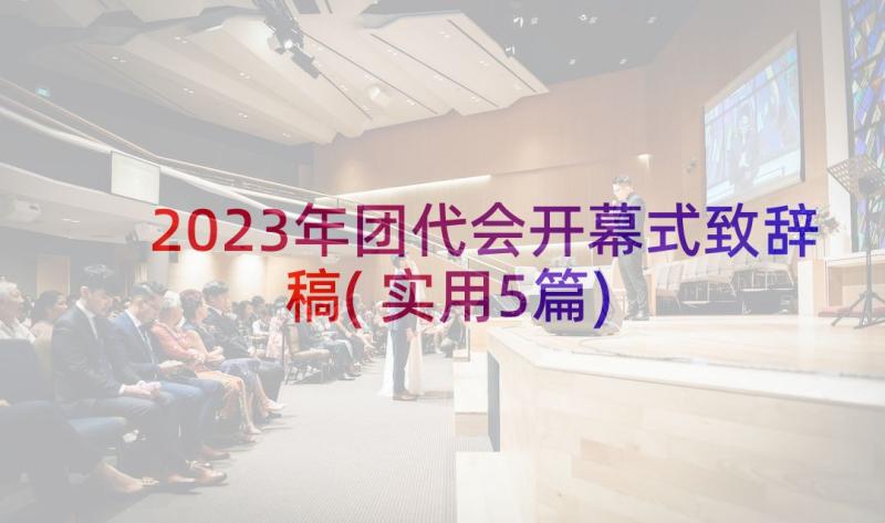 2023年团代会开幕式致辞稿(实用5篇)