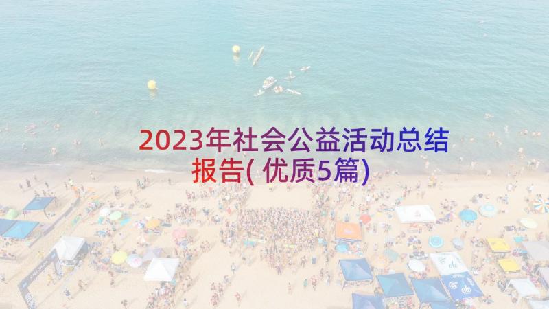 2023年社会公益活动总结报告(优质5篇)