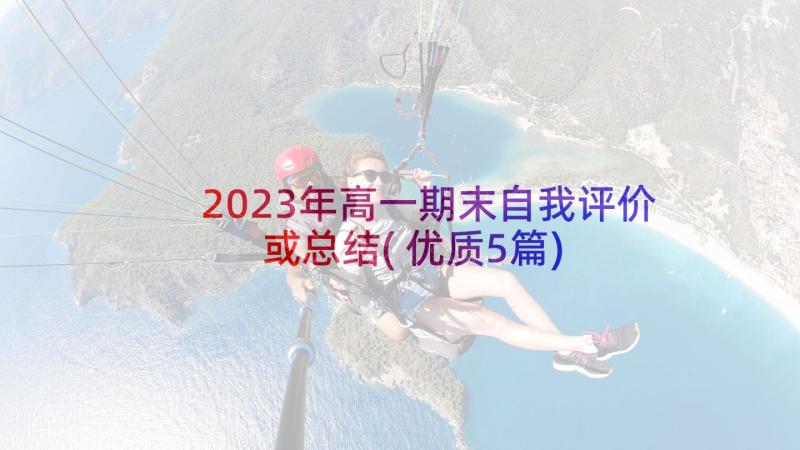 2023年高一期末自我评价或总结(优质5篇)