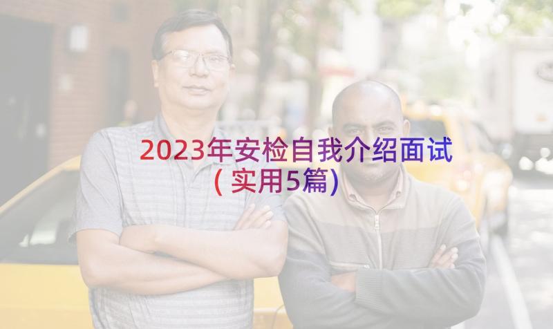 2023年安检自我介绍面试(实用5篇)