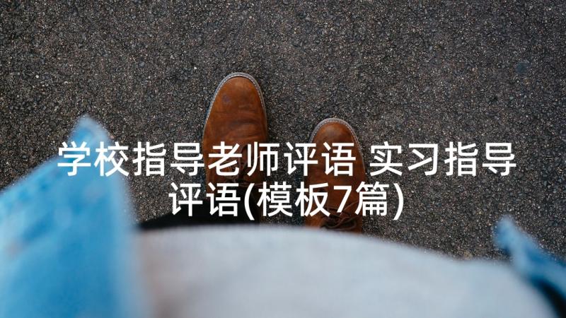 学校指导老师评语 实习指导评语(模板7篇)