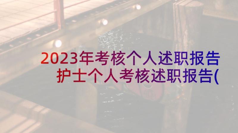 2023年考核个人述职报告 护士个人考核述职报告(精选5篇)