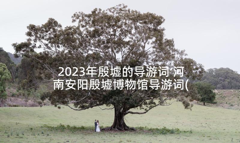 2023年殷墟的导游词 河南安阳殷墟博物馆导游词(大全5篇)