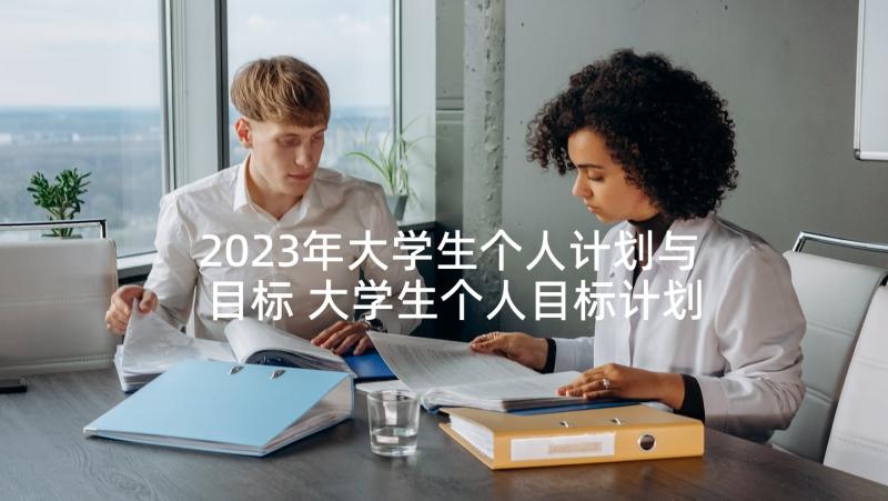 2023年大学生个人计划与目标 大学生个人目标计划(汇总5篇)