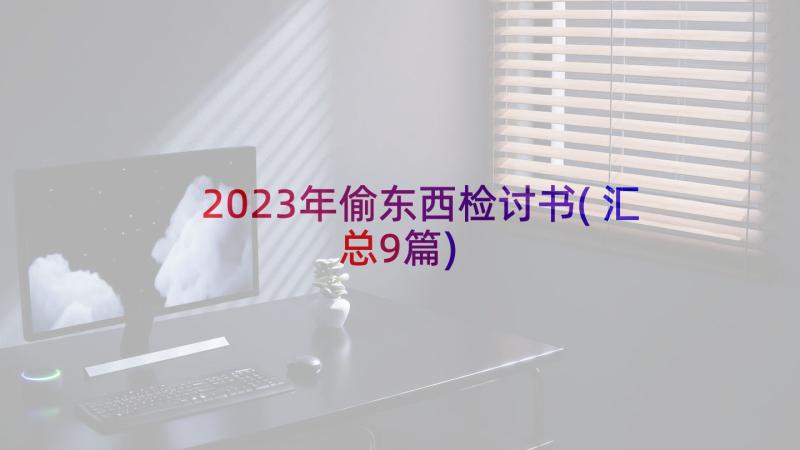 2023年偷东西检讨书(汇总9篇)