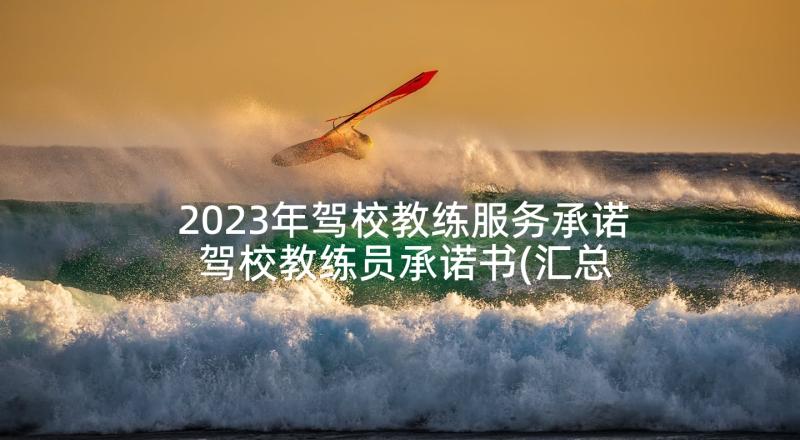 2023年驾校教练服务承诺 驾校教练员承诺书(汇总5篇)