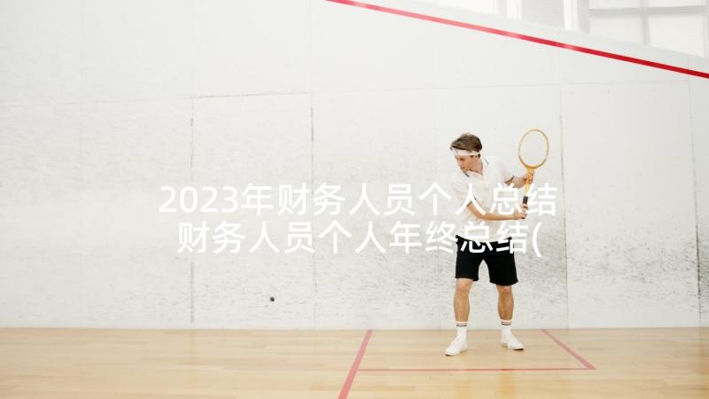 2023年财务人员个人总结 财务人员个人年终总结(优秀10篇)