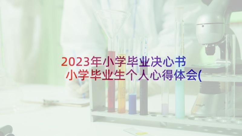 2023年小学毕业决心书 小学毕业生个人心得体会(优质5篇)