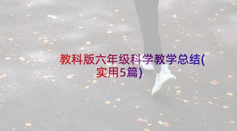 教科版六年级科学教学总结(实用5篇)