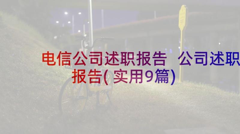 电信公司述职报告 公司述职报告(实用9篇)