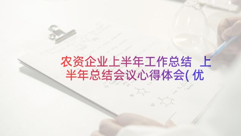 农资企业上半年工作总结 上半年总结会议心得体会(优秀7篇)