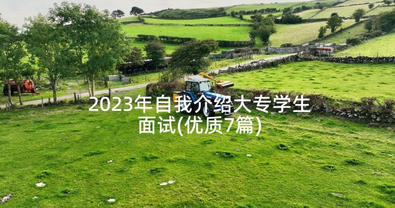 2023年自我介绍大专学生面试(优质7篇)