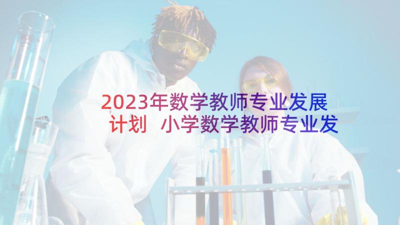 2023年数学教师专业发展计划 小学数学教师专业发展规划(精选5篇)