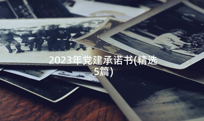 2023年党建承诺书(精选5篇)