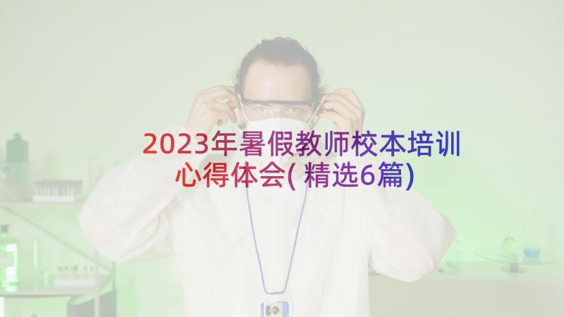 2023年暑假教师校本培训心得体会(精选6篇)