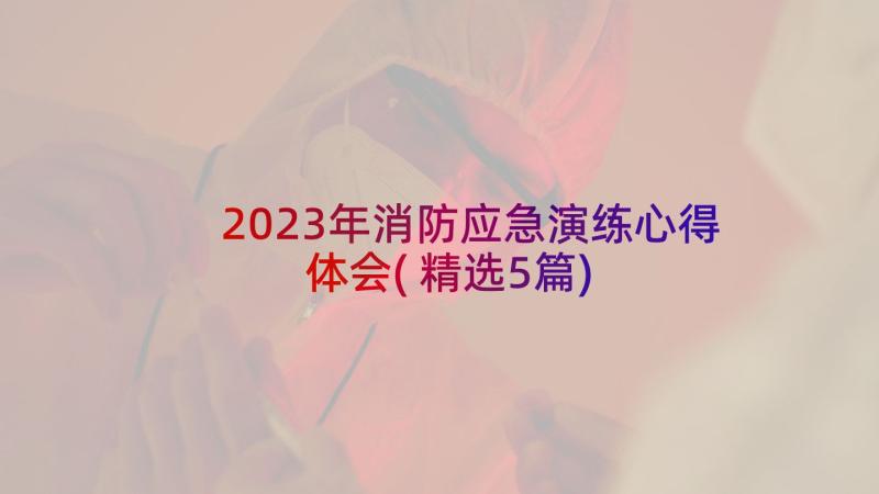 2023年消防应急演练心得体会(精选5篇)