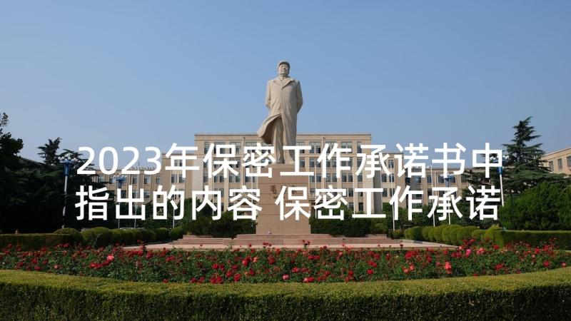 2023年保密工作承诺书中指出的内容 保密工作承诺书(通用5篇)