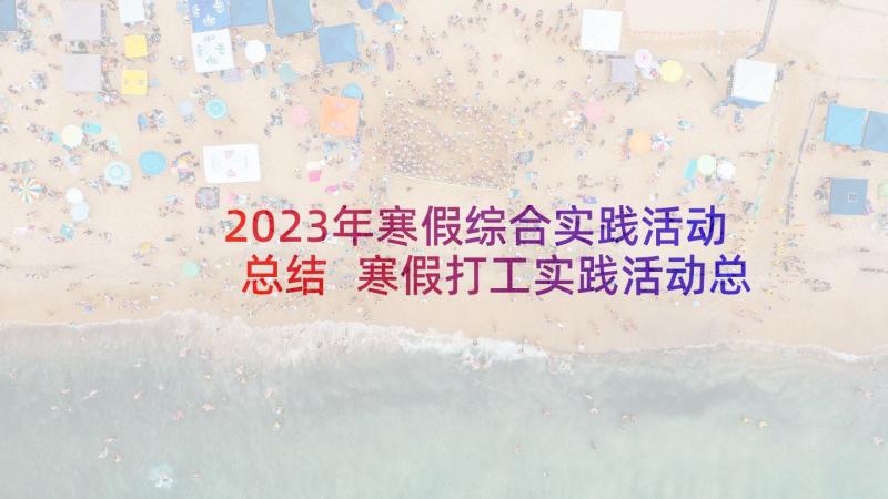 2023年寒假综合实践活动总结 寒假打工实践活动总结(精选5篇)