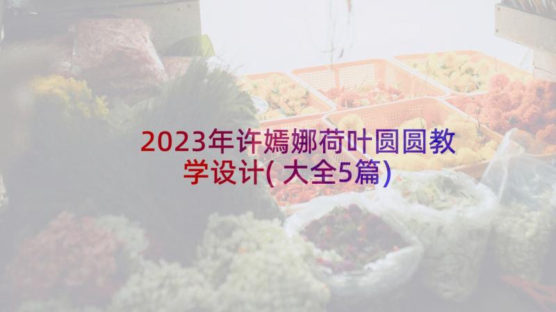 2023年许嫣娜荷叶圆圆教学设计(大全5篇)