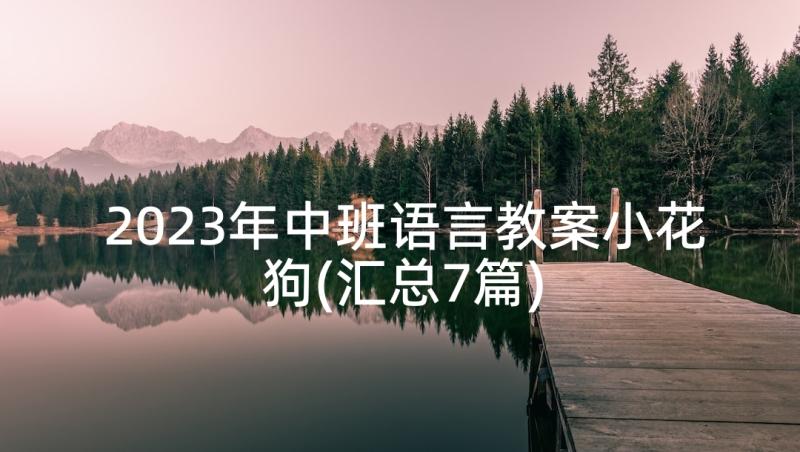 2023年中班语言教案小花狗(汇总7篇)