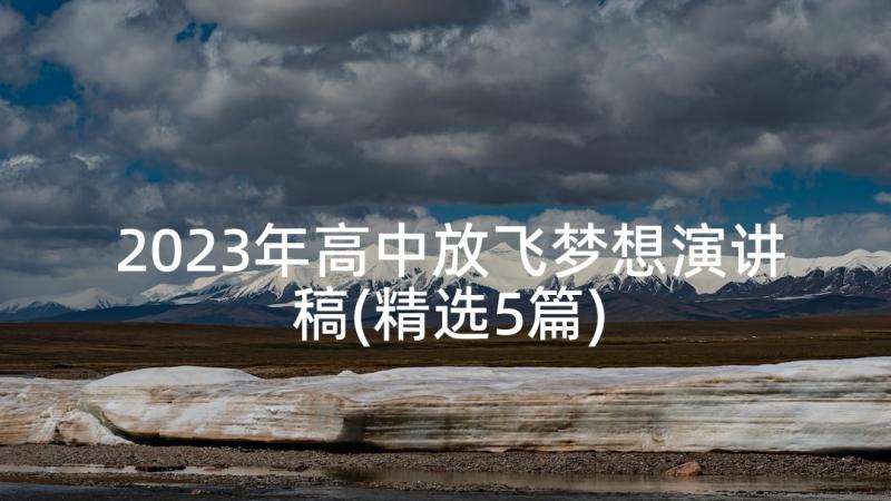 2023年高中放飞梦想演讲稿(精选5篇)