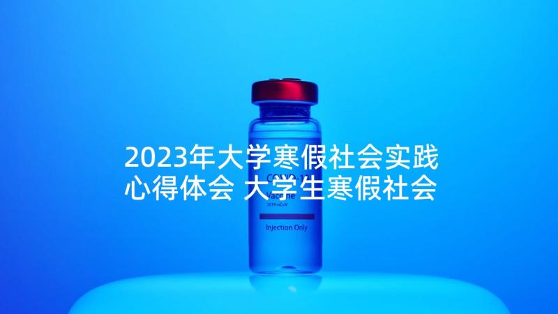 2023年大学寒假社会实践心得体会 大学生寒假社会实践心得体会(实用6篇)