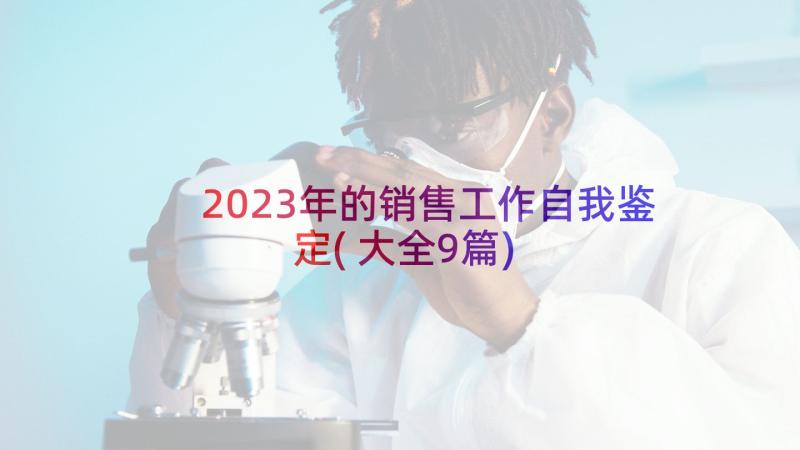 2023年的销售工作自我鉴定(大全9篇)