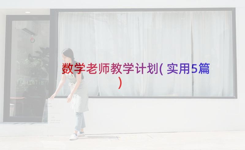 数学老师教学计划(实用5篇)