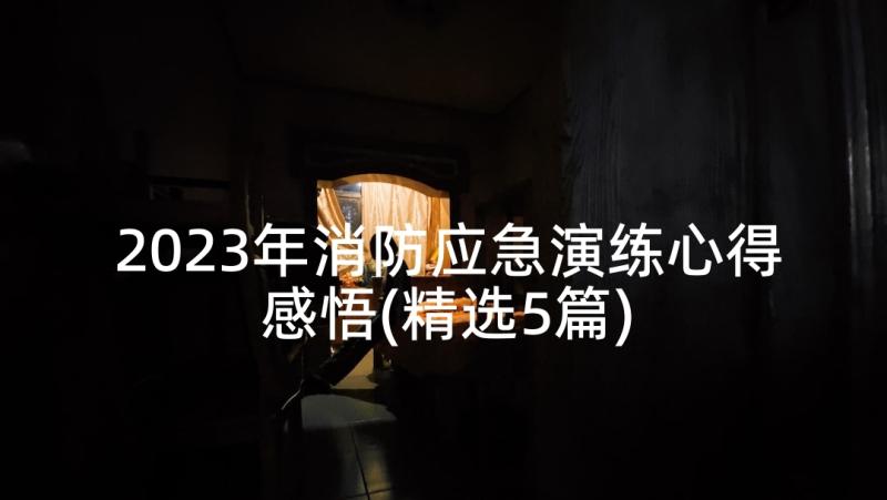 2023年消防应急演练心得感悟(精选5篇)
