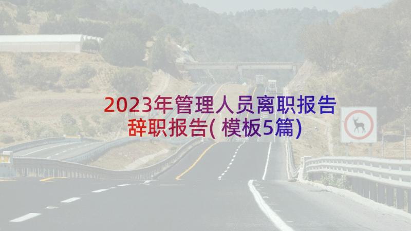 2023年管理人员离职报告辞职报告(模板5篇)