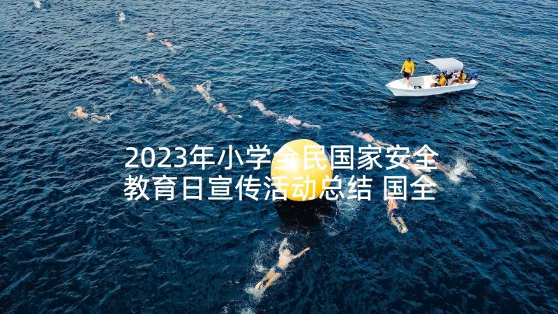 2023年小学全民国家安全教育日宣传活动总结 国全民国家安全教育日活动总结(模板6篇)