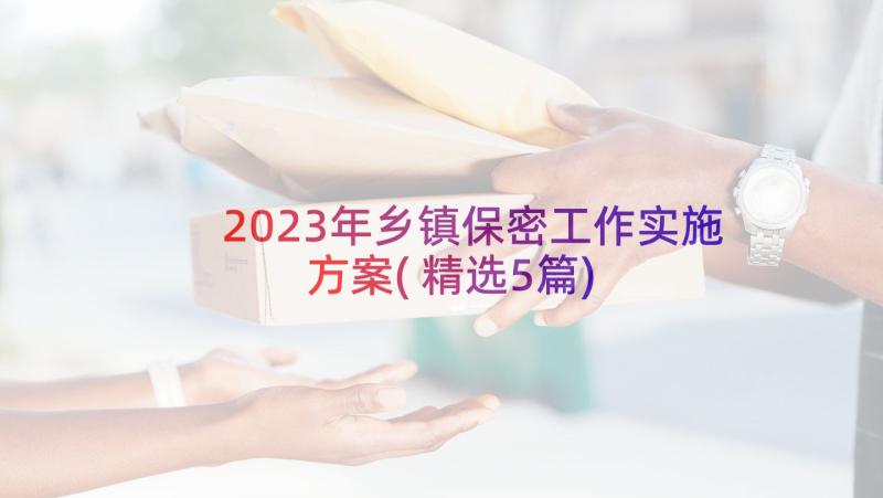 2023年乡镇保密工作实施方案(精选5篇)