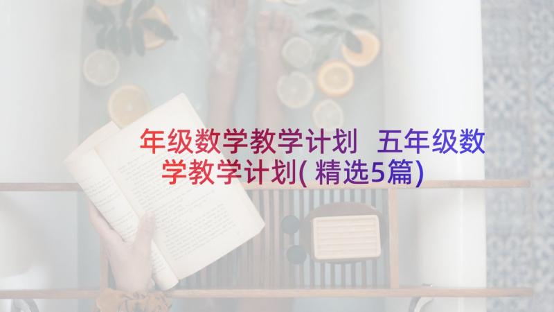 年级数学教学计划 五年级数学教学计划(精选5篇)