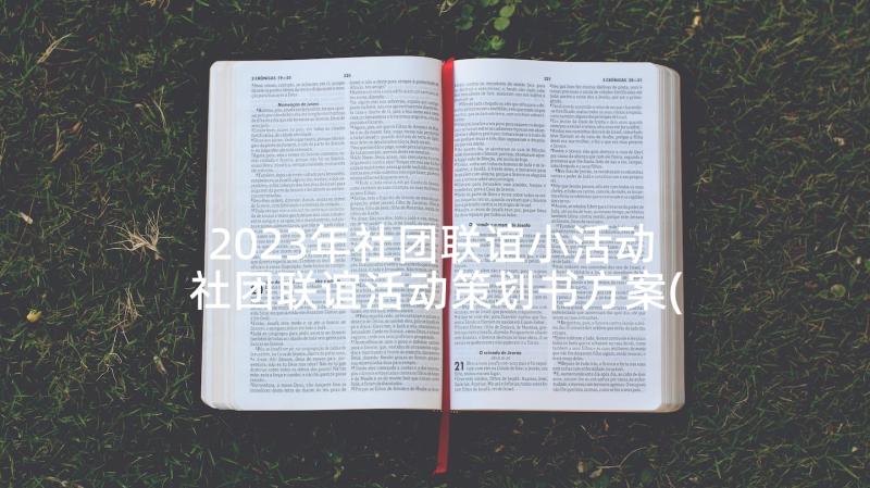 2023年社团联谊小活动 社团联谊活动策划书方案(模板5篇)