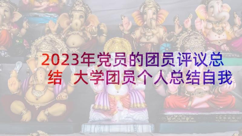 2023年党员的团员评议总结 大学团员个人总结自我评价(汇总9篇)