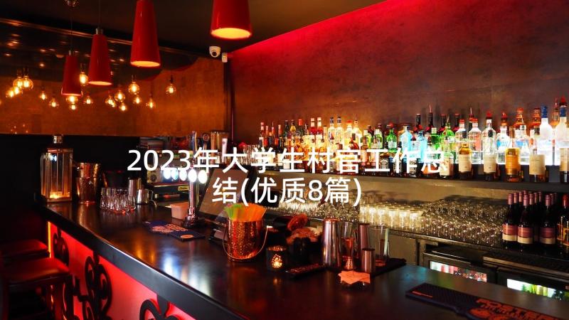 2023年大学生村官工作总结(优质8篇)