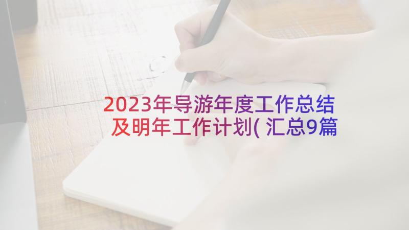 2023年导游年度工作总结及明年工作计划(汇总9篇)