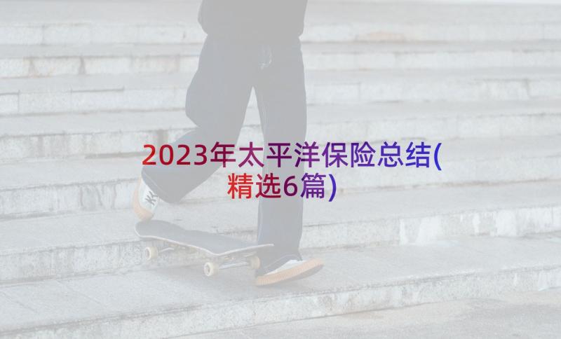 2023年太平洋保险总结(精选6篇)