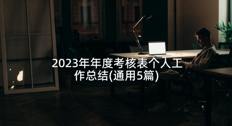 2023年年度考核表个人工作总结(通用5篇)