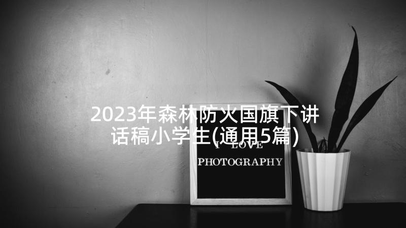 2023年森林防火国旗下讲话稿小学生(通用5篇)