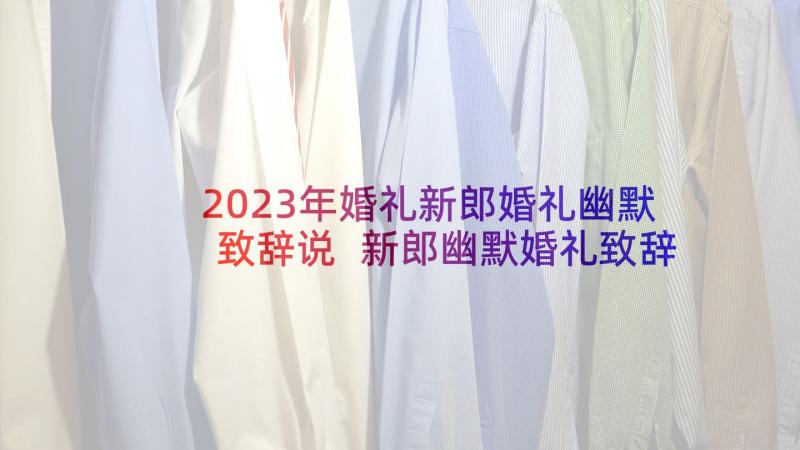 2023年婚礼新郎婚礼幽默致辞说 新郎幽默婚礼致辞(大全5篇)